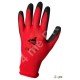 Gants manutention - latex noir sur support polyester rouge - norme EN 388 2131