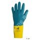 Gants protection chimique 32cm - latex et néoprène flocké coton - normes EN 388 4121 / EN 374