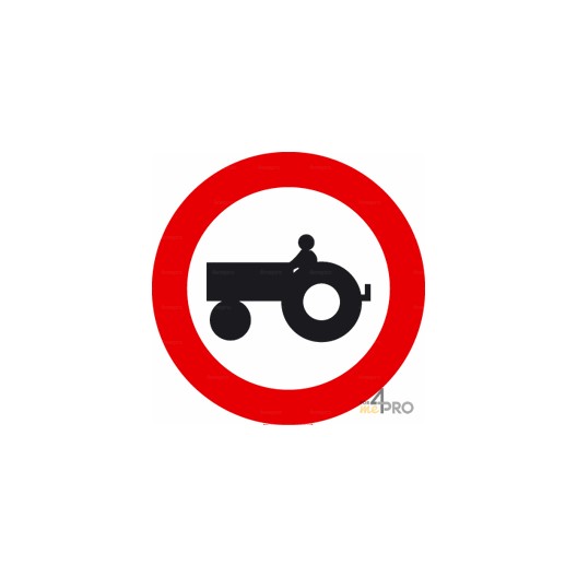 Panneau rond Accès interdit aux tracteurs
