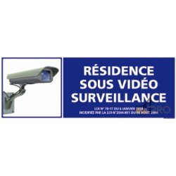 Panneau rectangulaire Résidence sous vidéo surveillance 1